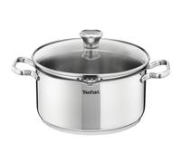 Tefal Duetto - Cacerola de 20 cm | Apto inducción, Thermo-Fusion, apto lavavajillas y horno, marcas de medición, acero inoxidable