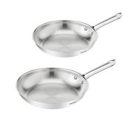Tefal Duetto On, Set de 2 piezas, Sartenes 24/28 cm, Acero inoxidable, Inducción, Mango Fijo