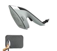 Tefal Duo Power JF4031E0 - Plancha y plancha de vapor 2 en 1 (1700 W, 25 g/min de vapor, 100 g/min de vapor extra, parte de mano ligera, 30 segundos de calentamiento, eucalipto/negro)