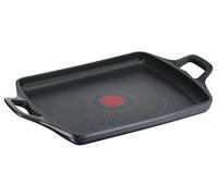 Tefal E2499845 Aroma On Plancha de aluminio fundido, Recubrimiento titanio antiadherente y thermosport, Aptas para todo tipo de cocinas, Base gruesa adecuada para inducción, 26 x 32 cm