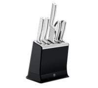 Tefal EverSharp Pro, Set de 5 cuchillos + tijera + Bloque Afilador, Afilado duradero, Acero Inoxidable