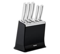 Tefal EverSharp, Set de 5 cuchillos, Bloque con afilador, Acero Inoxidable, Afilado duradero, K2976S04