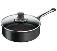 Tefal Excellence, Sartén Guisera 24 cm, Tapa de Cristal, Revestimiento antiadherente, Inducción
