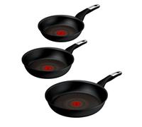 Tefal Explore - Juego de 3 Sartenes, Aluminio | 3 Sartenes 20/24/28 cm, Mango fijo, Recubrimiento FusionCore Antiadherente, Antiarañazos, Apto inducción, Thermo-Signal