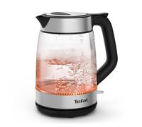 Tefal Express Glass Kettle, Hervidor eléctrico de 2200 W, Capacidad de 1,7L, Ebullición rápida, Indicador de 1 taza, Autoapagado, Fácil de limpiar, Filtro antical, KI6A58E0