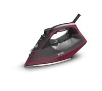 Tefal Express Steam FV2846 - Plancha de vapor 2400 W, Negro/Rojo Vino, Cerámica, Función anti goteo, Pulverización