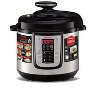 Tefal fast & delicious multicooker - olla a presión eléctrica 1200 w, 25 programas automáticos, modo manual, incluye recetario, cestillo de cocción al vapor, 6 litros de capacidad