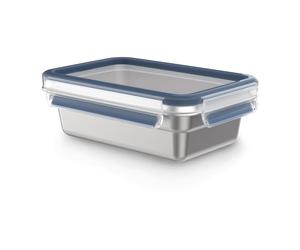 Tefal Fiambrera rectangular MasterSeal acero inoxidable 0.8 L