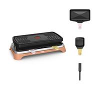 Tefal Food & Co, Plancha eléctrica Interior y exterior, Hornillos versátiles, Tapas, Snack, Raclette, Estufas clásicas y XL, 8 personas, RE650J10