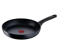 Tefal G28106 Black Stone - Sartén (28 cm, revestimiento antiadherente, seguro, señal térmica, apta para inducción, cocina saludable, efecto piedra, color negro)