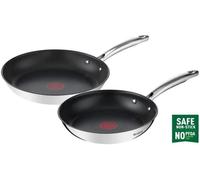 Tefal g732s255 duetto set 2 poeles 24/28 cm inox tous feux dont induct