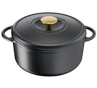 Tefal Heritage Cacerola 21 cm, Hierro Fundido, 3,3 litros, Tapa potenciadora de condensación, retención del Calor, Fuego Lento, guisos, caramelización, Apto para Todo Tipo de cocinas, Cast Iron