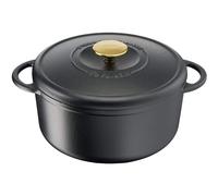 Tefal Heritage Cacerola 29 cm, Hierro Fundido, 7,5 litros, Tapa potenciadora de condensación, retención del Calor, Fuego Lento, guisos, caramelización, Apto para Todo Tipo de cocinas, Cast Iron