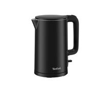 Tefal - Hervidor eléctrico Thermo Protect, Safe to Touch, 1500 W, apagado automático con luz indicadora, color negro e interior inoxidable, KO1408E0