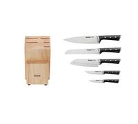 Tefal Ice Force, Set de 5 cuchillos + Soporte de madera