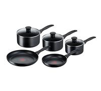 Tefal Juego de utensilios de cocina antiadherentes de inducción, 5 piezas, color negro (G155S544)