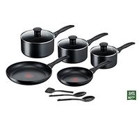 Tefal Induction G155S844 - Batería de cocina antiadherente (8 piezas), color negro
