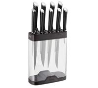 Tefal Ingenio Ice Force Soporte para Cuchillos, Capacidad 9 Cuchillos,plástico Transparente, Bloque para Cuchillos, para Cualquier Tipo de Cuchillo, Ranuras universales, fácil de Limpiar