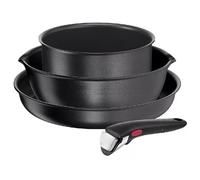 Tefal Ingenio Daily Chef L7629453 - Juego de ollas y sartenes antiadherentes de inducción (4 piezas), color negro