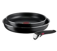 Tefal Ingenio, Easy Cook N Clean, Set sartenes 3 piezas, 22/26 cm + mango extraíble, Revestimiento antiadherente, No inducción