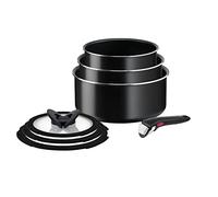 Tefal Ingenio Easy On - Juego de 3 Cazos + Tapas + Mango extraíble: No apto para inducción, Cazos de 16/18/20cm + tapas, antiadherentes, revestimiento titanio, Thermo-signal, lavavajillas y horno