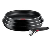 Tefal Ingenio Easy On - Juego de 3 Sartenes, NO APTO INDUCCIÓN | 3 Sartenes 22/24/26 cm + Mango extraíble, Aluminio, Revestimiento antiadherente titanio, Apto horno, NO APTO INDUCCIÓN