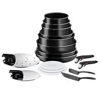 Tefal Ingenio Easy On - Juego de 8 Piezas + 9 Accesorios, NO APTO INDUCCIÓN | 3 Sartenes 22/26/28 cm + 3 Cazos 16/18/20 cm + Guisera 24 cm + Wok 26 cm + 9 Acc, Aluminio, Antiadherente, NO APTO INDUCCIÓN