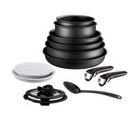 Tefal Ingenio Eco Resist, Set de Cocina de 13 Piezas, Apilable, Revestimiento Antiadherente Seguro, Indicador de Temperatura