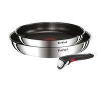 Tefal Ingenio Emotion - Juego de 2 Sartenes 22/26 cm + Mango extraíble, Apto inducción, antiadherentes, revestimiento titanio, Thermo-signal, apto lavavajillas y horno