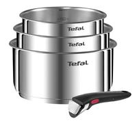 TEFAL L896S404 INGENIO EMOTION Set 3 Casseroles 16/18/20 cm+1 poignée - Inox - Tous feux dont induction