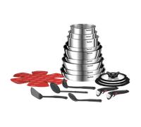 Tefal Ingenio Emotion, Set de 22 piezas, Mango extraíble, Apilable, Revestimiento antiadherente, Acero inoxidable