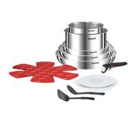 Tefal Ingenio Emotion, Set de cocina de 13 piezas, Mango extraíble, Sin Revestimiento, Apilable, Acero Inoxidable