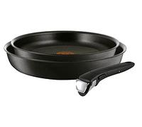 Tefal Ingenio Expertise antiadherentes, Mango extraíble intercambiable, Titanium, Thermospot, apto horno y lavavajillas, Color Negro, Juego 2 sartenes 22-26 cm