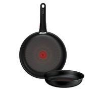 Tefal Ingenio Explore - Juego de 2 Sartenes 22/26 cm + Mango, Antiadherente, Apto inducción, Apilable, Aluminio, Thermo-Signal, Apto horno
