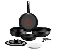 Tefal Ingenio Explore - Juego de 2 Sartenes 22/26 cm + Wok 26 cm + 2 cazos 16/24 cm + 4 Accesorios + 2 Mangos, Antiadherente, Apto inducción, Apilable, Aluminio, Thermo-Signal, Apto horno