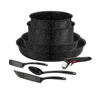 Tefal Ingenio, Lote de 8 piezas, revestimiento cerámico antiadherente, inducción, ollas, estufas, mango extraíble, fabricado en Francia, Intens' Ceram, L2649802