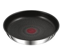 TEFAL Ingenio Preference Sartén 26 cm, inducción, antiadherente, acero inoxidable, apilable, indicador de temperatura, lavavajillas, fabricado en Francia L9730502