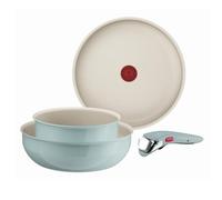Tefal Ingenio Serenity L8284S04 Mineralia - Batería de cocina (4 piezas, revestimiento antiadherente, ahorra espacio, apilable, apto para todo tipo de fuegos, apto para lavavajillas, eucalipto)