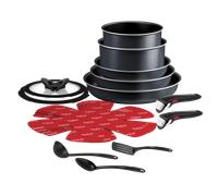 Tefal Ingenio So'Light, Set de 16 piezas, Ollas y Sartenes, Mangos extraíbles, Tecnología Light Tech, Revestimiento Antiadherente de Titanio