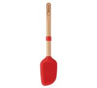 Tefal Ingenio Wood Espátula de silicona con mango de madera, FSC 100%, antirayaduras, resistente al calor, marrón y rojo, K23046