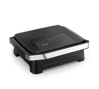 Tefal Inicio Classic GC271810 - Parrilla 2 en 1 de contacto y para paniniga, 2000 W, diseño compacto, carcasa de acero inoxidable, bandeja colectora de zumo, placas antiadherentes, color negro