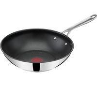 Tefal Jamie Oliver by Cook's Direct On E3041934 - Sartén wok (28 cm, antiadherente, señal térmica, mango remachado, apta para inducción, acero inoxidable)