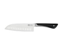 Tefal Jamie Oliver by K26715 - Cuchillo Santoku (16,5 cm, alto rendimiento de corte, diseño distintivo, cuchillas resistentes y duraderas, acero inoxidable), color negro