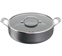 Tefal Jamie Oliver Cook's Classics - Sartén todo en uno, antiadherente, apta para horno, inducción, tapa de vidrio, mango remachado, aluminio anodizado duro, negro, sartén poco profunda de 30 cm + tapa