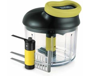 Tefal K1321324 Hachoir 5 sec manuel 900ml, Lames acier inoxydable haute qualite, Decouper, Hacher, Mixer, Cuisine rapide et faci