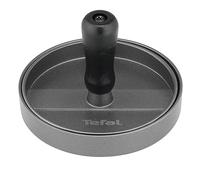 Tefal K18511 Prensa para hamburguesas de 12 cm, para hamburguesas perfectas de carne, pescado y verduras, apta para lavavajillas, revestimiento antiadherente, accesorios para barbacoa, negro/gris