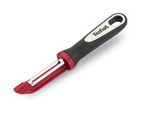 Tefal k2074014 Ingenio - Pelador de Pieles Flexibles con Hoja Curvada y Dentada de Acero Inoxidable, utensilio de Cocina, Color Negro y Rojo, sin Bisfenol A