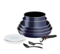 TEFAL L1579102 Ingenio Easy Cook N Clean Batterie de cuisine 10 pieces, anti ashésif, tous feux sauf induction, fabriqué en Fr
