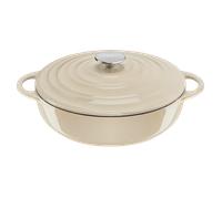 Tefal LOV, Cacerola baja de 28 cm, Diseño Eco, Incluye Tapa, Beige