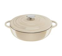 Tefal LOV E25972 - Sartén para servir (28 cm, hierro fundido, almacenamiento óptimo del calor, para todo tipo de cocinas, apta para inducción, horno hasta 250 °C, apta para lavavajillas, color beis)